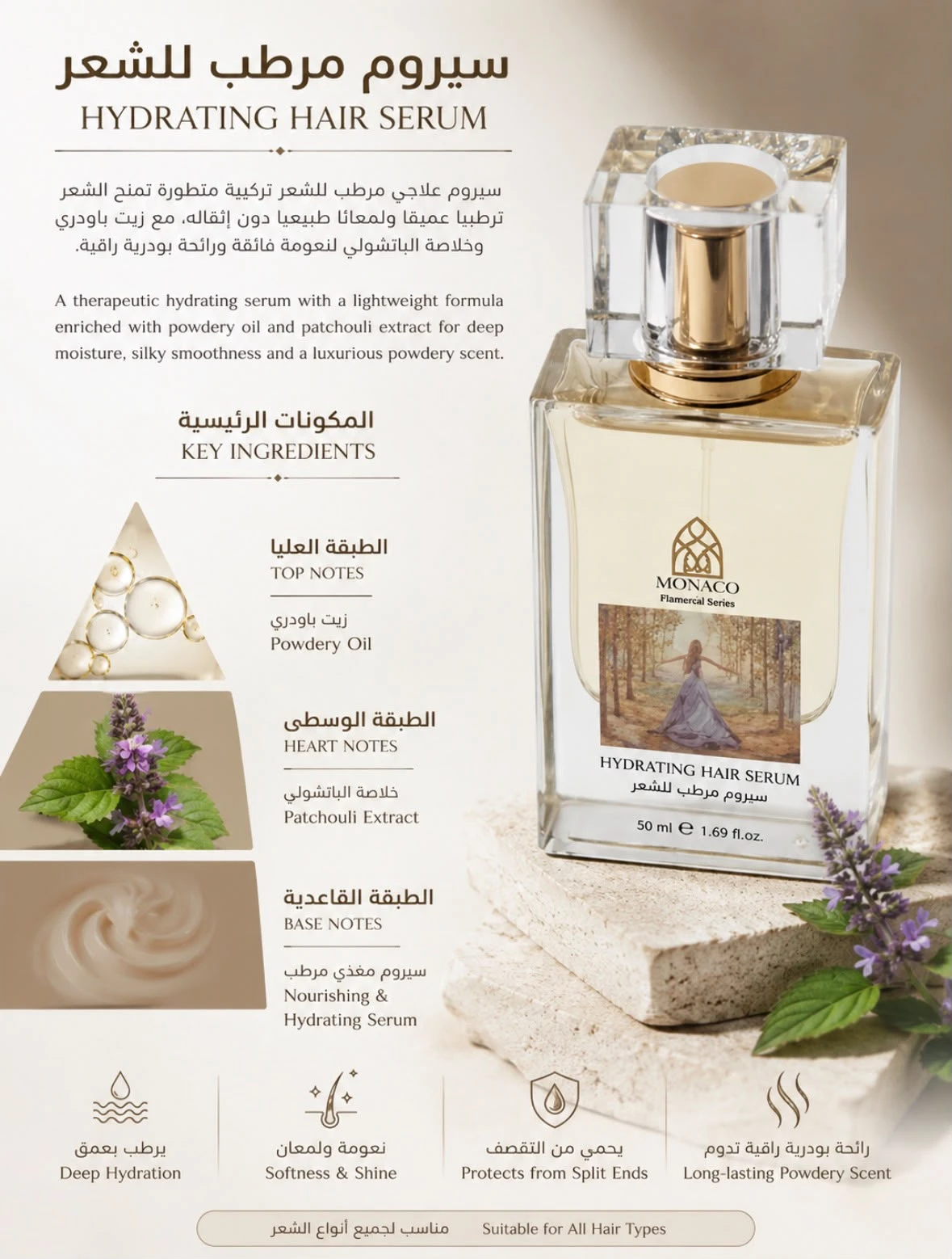 Soothing and fragranced hair serum